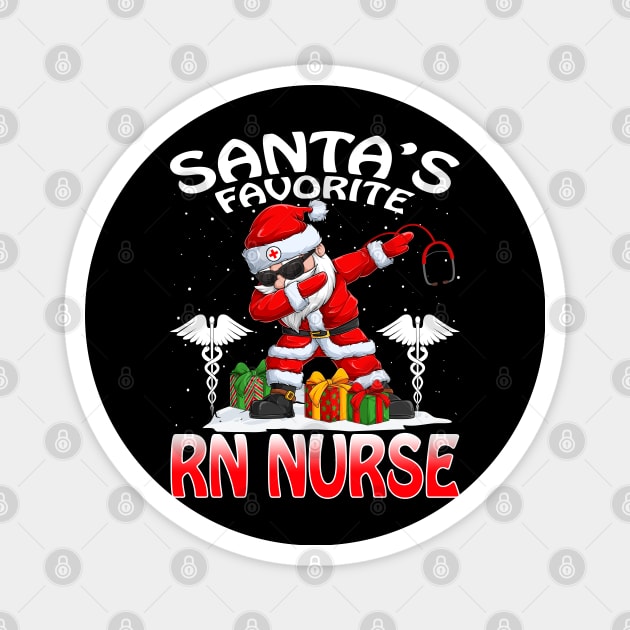 Santas Favorite Rn Nurse Christmas T Shirt Magnet by intelus
